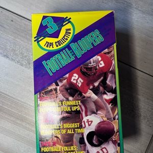 Football Bloopers on VHS tape Hilarious 4 Tape Collection Mint Condition